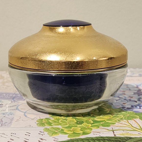 Vintage Guerlain Orchidee Imperiale Cream Container with Gold Tone Metal Lid #1 - Picture 6 of 13